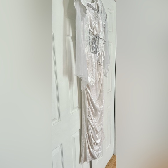 Costume halloween Angel woman size medium California collections white/silver - Picture 3 of 5